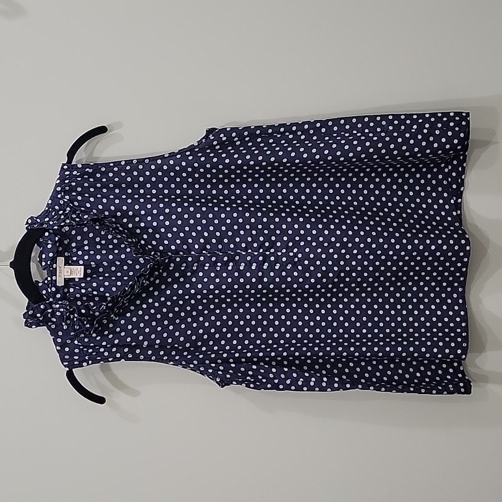 J Crew Sleeveless Polka-dot Top Size 10
